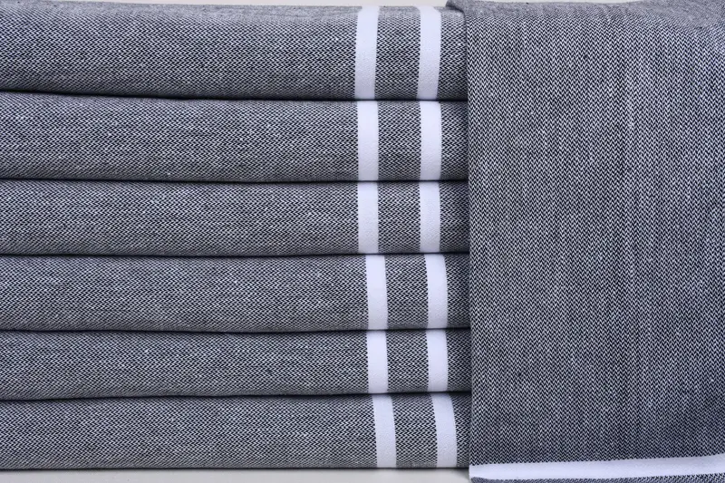 Personalize Gift, Monogram Kitchen Towel, Monogrammed Hand Towel, Wedding Gift Kitchen Towel, 40x18 Cotton Striped Towel, Turkish Towel Hand Towel - 1