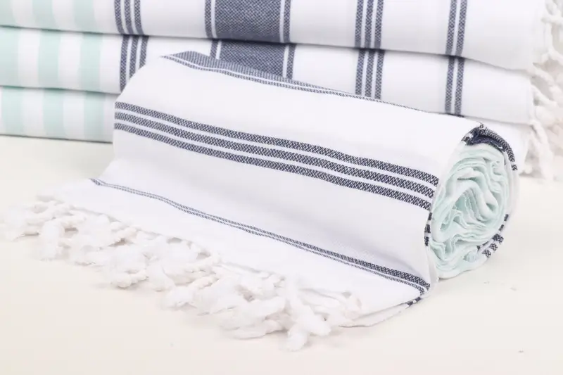 Beach Towel Personalized, Turkish Towel USA, Girls Weekend Getaways Gifts, Summer Gift, 70x40 Cotton Striped Towel, Custom Gift, Gift For Bride - 4