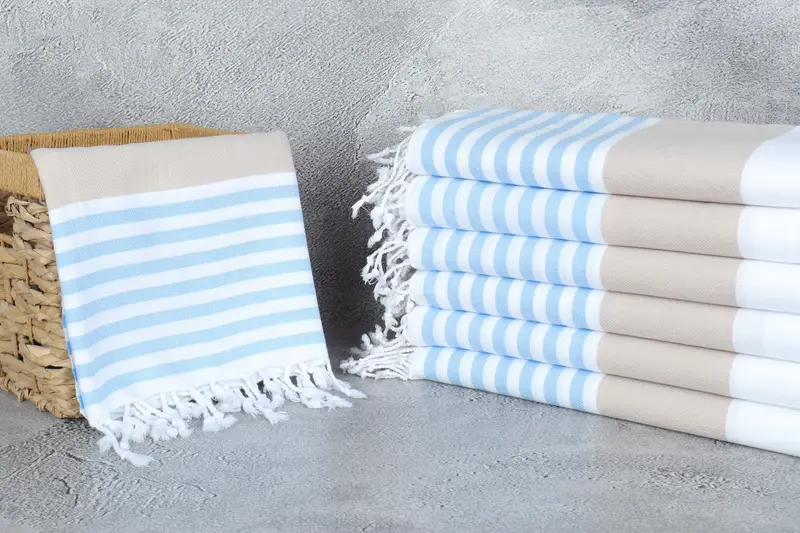 Wedding For Favor, Travel towel, 70x40 Cotton Striped Towel, Personalized Home Gift Wedding, Embroidery Towel, Gift For Her, Personalized Gift - 3