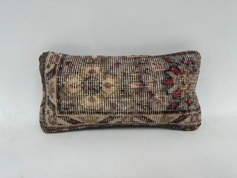 8x16 Gray Cushion, Turkish Kilim Pillow, Pillow Sham, Decorative Cushion Cover, Authentic Cushion Cover, Antique Pillows, Throw Kilim Pillow - 1