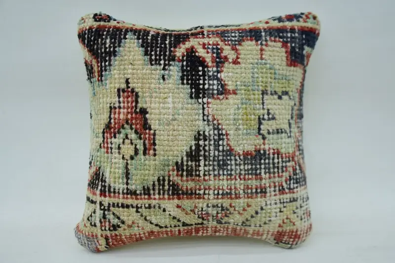 12x12 Beige Pillow Sham, Pet Pillow Sham, Pillow, Boho Pillow, Kilim Rug Cushion Case, Kilim Pillow, Bohemian Cushion Cushion, Home Decor Pillow - 1