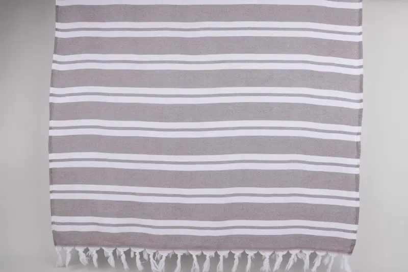 Home Gift, Quick-dry peshtemal, 68x36 Cotton Striped Terry Towel, Personalized Wedding Gift, Organic cotton Turkish peshtemal towel, Bridesmaid Gift - 8