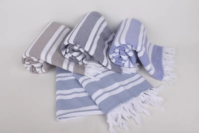 Home Gift, Quick-dry peshtemal, 68x36 Cotton Striped Terry Towel, Personalized Wedding Gift, Organic cotton Turkish peshtemal towel, Bridesmaid Gift - 2