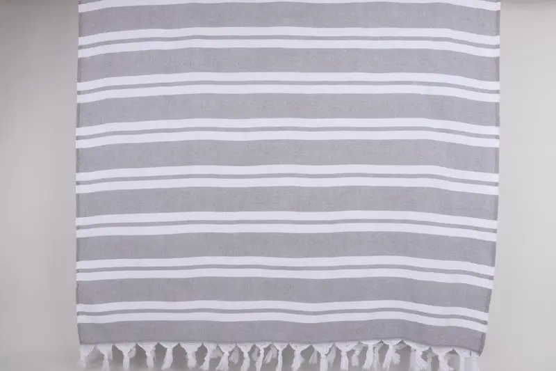 Home Gift, Quick-dry peshtemal, 68x36 Cotton Striped Terry Towel, Personalized Wedding Gift, Organic cotton Turkish peshtemal towel, Bridesmaid Gift - 5