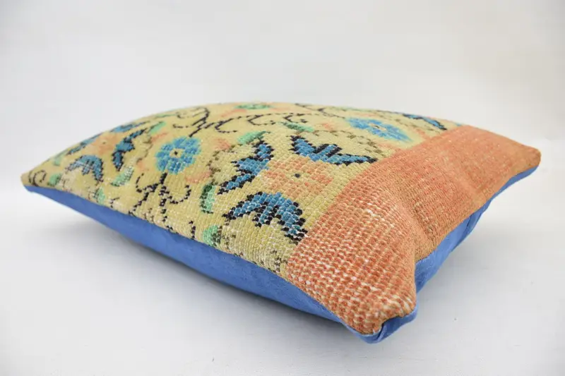 Turkish Pillow, Cushion Case, 16x24 Yellow Pillow Case, Authentic Cushion Cover, Gift Pillow, Chair Cushion Case, Antique Pillows - 6