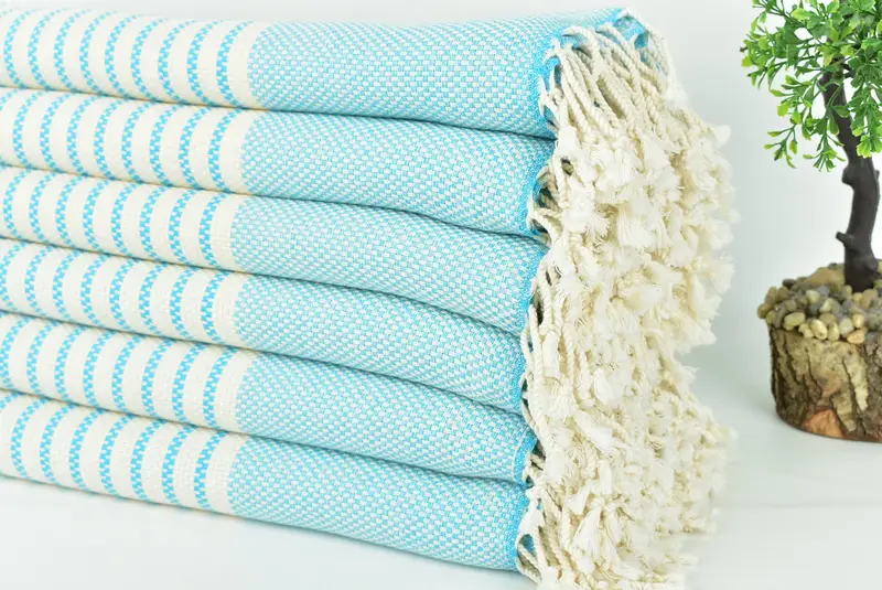 76x40 Cotton Striped Towel, Yoga Towel, Large Turkish Towel, Gift Boxes Towel, Bridesmaid Gifts, Lightweight towel, Personalized Home Gift Wedding - 3
