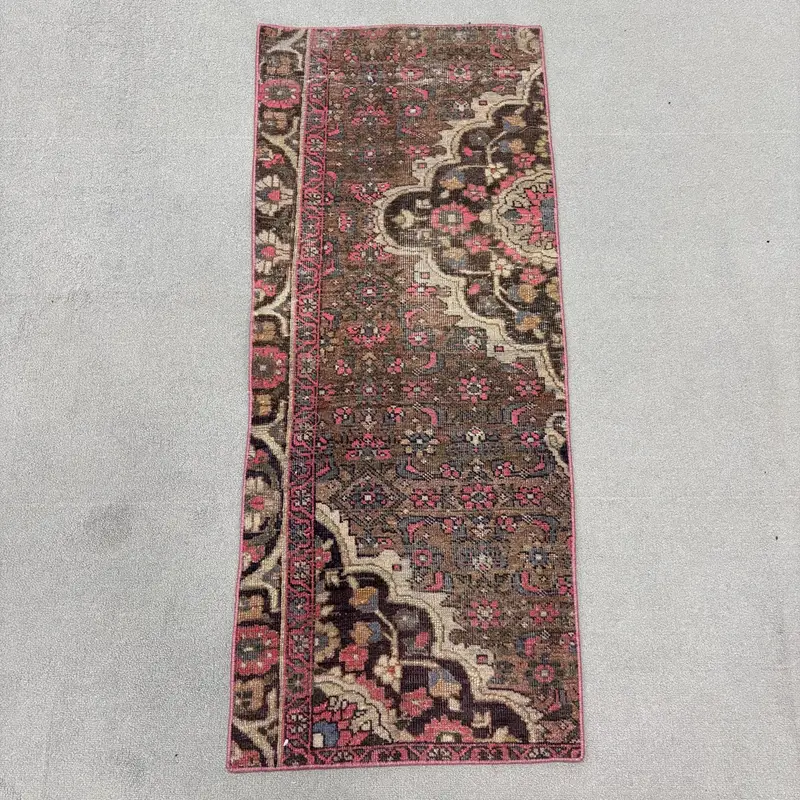 1,7x4,4 ft Halı, Kahverengi ve Pembe Hayvan Baskısı