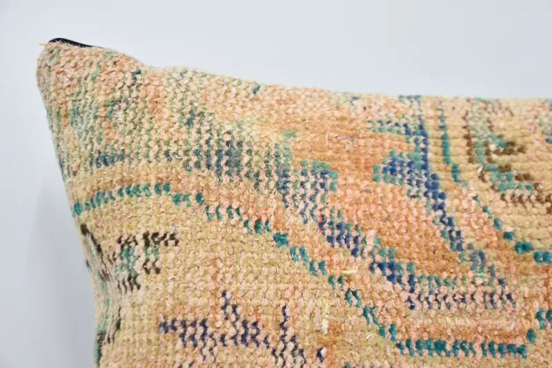 Cushion Cover, Kilim Cushion Sham, 20x20 Blue Cushion Cover, Sustainable Cushion, Home Decor Pillow, Interior Designer Pillow - 2