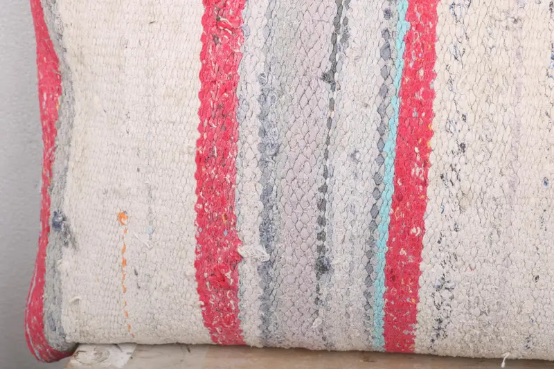 Cushion Cover, Antique Pillows, Ethnical Kilim Rug Pillow, Kilim Pillow Cover, One Of A Kind Pillow Case, 16x36 White Pillow Cover - 3