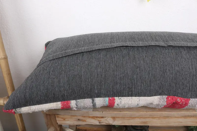 Cushion Cover, Antique Pillows, Ethnical Kilim Rug Pillow, Kilim Pillow Cover, One Of A Kind Pillow Case, 16x36 White Pillow Cover - 7