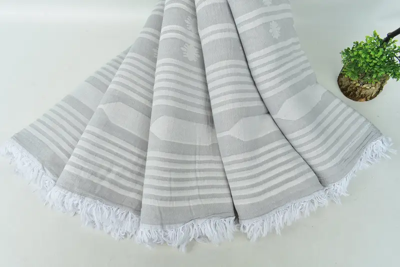 Organic Beach Blanket, Wedding Favors, Throw Blanket Couch, 84x60 Cotton Patterned Towel, Valentines Day Gift For Him, Woven Throw Blanket - 5