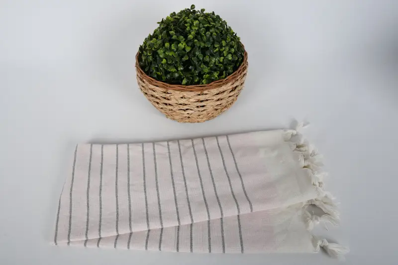 Düğün Hediyesi, Türk El Havlusu, 36x18 Pamuklu Çizgili Terry Havlu, Erkek Arkadaş İçin Hediye, Seyahat Havlusu, Özel İsim Havlusu, Monogramlı El Havlusu - 4