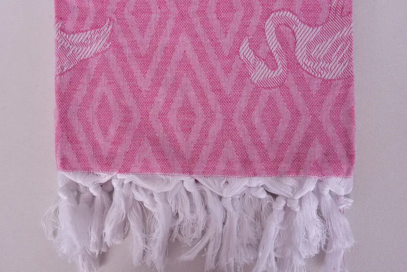 Spa Gift, Personalized Gift, Custom Beach Towel, 70x40 Cotton Flamingo Patterned Towel, Custom Towel Beach, Embroidered Towel, Gym Towel - 7