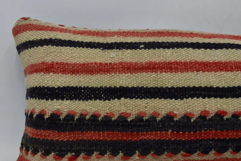 Turkish Bench Pillow Cover, Antique Pillows, Turkish Pillow, 12x36 Beige Cushion Cover, Pillow, Outdoor Throw Pillow, Pillow for Sofa, Retro Pillow - 2