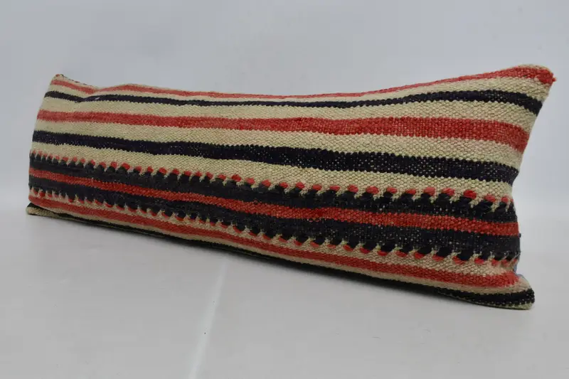 Turkish Bench Pillow Cover, Antique Pillows, Turkish Pillow, 12x36 Beige Cushion Cover, Pillow, Outdoor Throw Pillow, Pillow for Sofa, Retro Pillow - 4