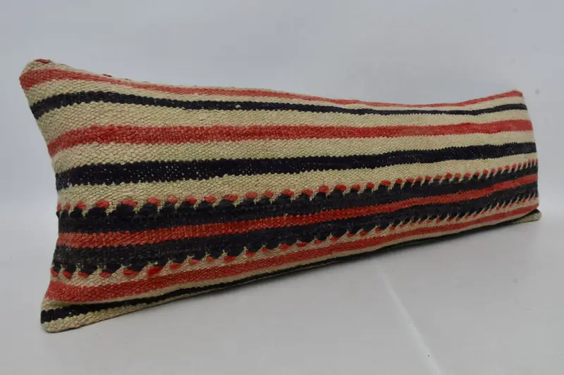 Turkish Bench Pillow Cover, Antique Pillows, Turkish Pillow, 12x36 Beige Cushion Cover, Pillow, Outdoor Throw Pillow, Pillow for Sofa, Retro Pillow - 3