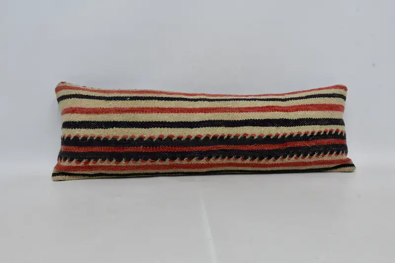 Turkish Bench Pillow Cover, Antique Pillows, Turkish Pillow, 12x36 Beige Cushion Cover, Pillow, Outdoor Throw Pillow, Pillow for Sofa, Retro Pillow - 1