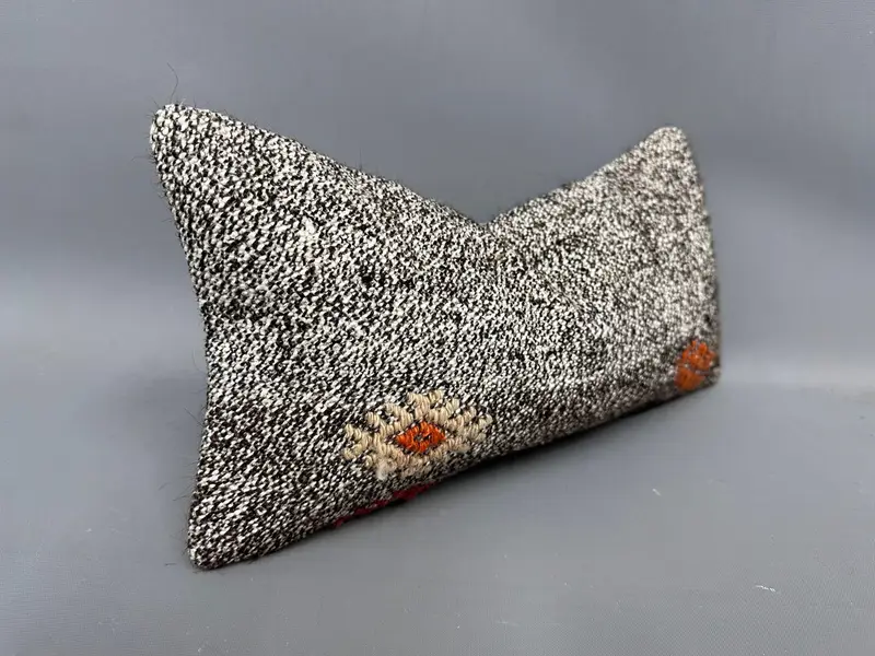 Ottoman Pillow, Kilim Pillow, Ethnic Pillow Case, Pillow for Sofa, 8x16 Orange Pillow Case, Handmade Rug Seat Pillow, Pillow, Boho Pillow Sham Cover - 2