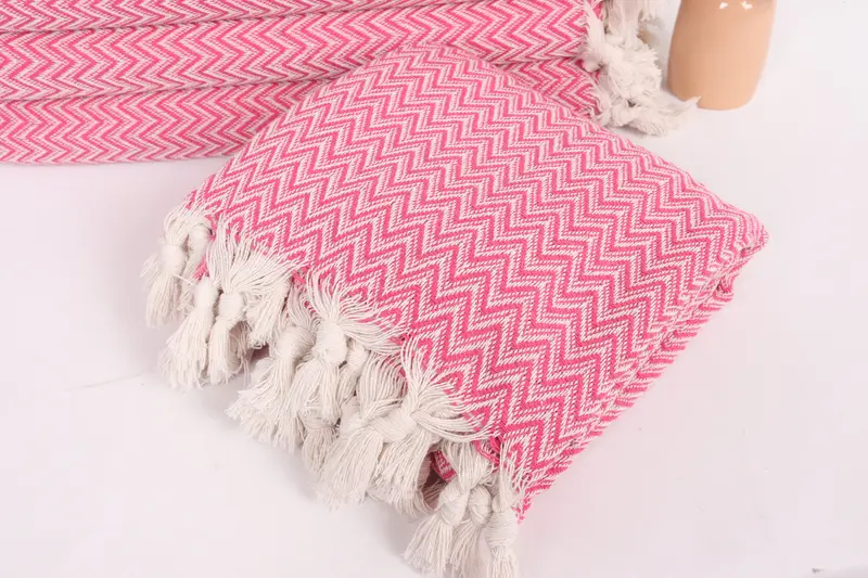 Personalisierte Geschenke, Brautgeschenk, Hauswarminggeschenk, Junggesellenhandtuch, Bio -Wurf, 76x64 Baumwoll Zick Zack -Zack -Handtuch, Wurfdecke Couch - 5