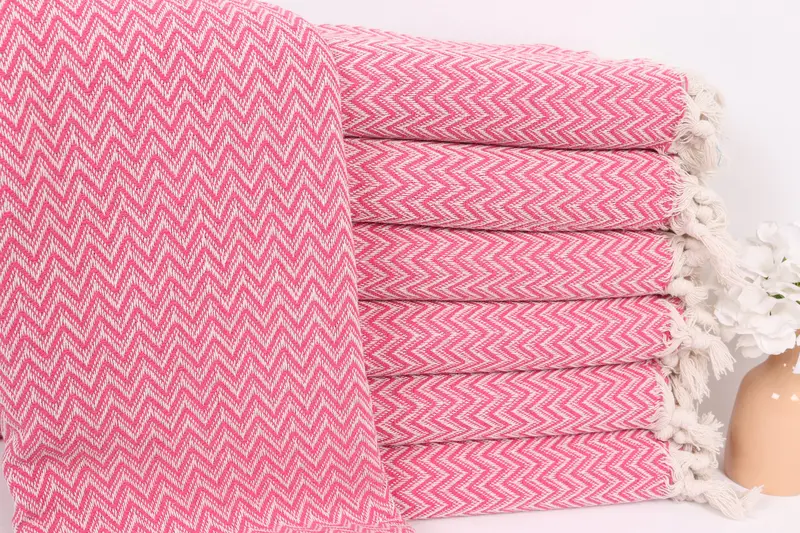 Personalisierte Geschenke, Brautgeschenk, Hauswarminggeschenk, Junggesellenhandtuch, Bio -Wurf, 76x64 Baumwoll Zick Zack -Zack -Handtuch, Wurfdecke Couch - 1