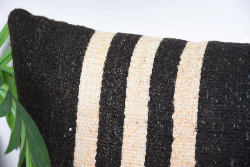 Interior Designer Pillow, Living Room Throw Pillow Sham, Turkish Kilim Pillow, Pillow Sham, 12x36 Brown Cushion Cover, Pillow for Couch - 2