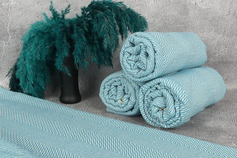 Engagement Gift, Handwoven Turkish bath towel, 70x40 Cotton Chevron Towel, Personalized Wedding Gift, Bachelorette Party Gift, Summer Gift - 8
