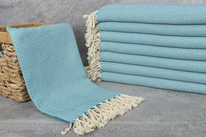 Engagement Gift, Handwoven Turkish bath towel, 70x40 Cotton Chevron Towel, Personalized Wedding Gift, Bachelorette Party Gift, Summer Gift - 3