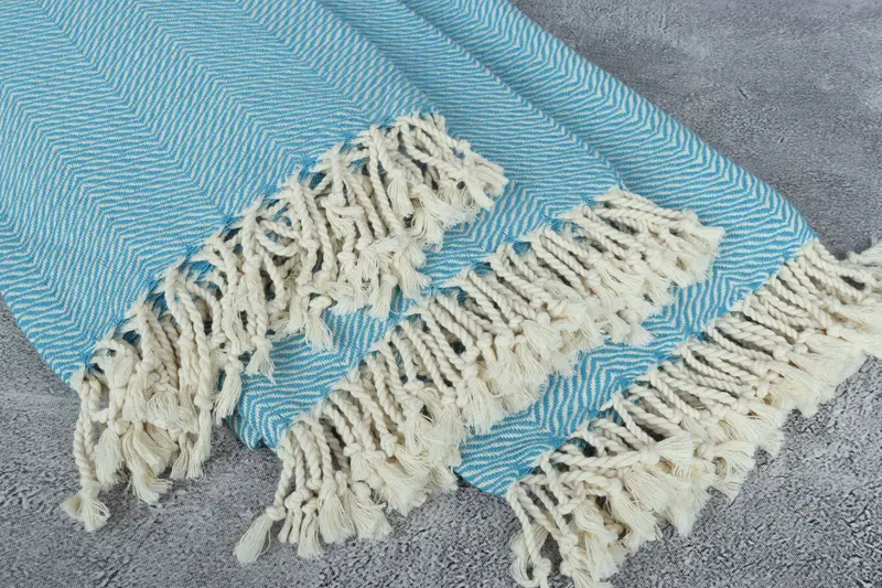 Engagement Gift, Handwoven Turkish bath towel, 70x40 Cotton Chevron Towel, Personalized Wedding Gift, Bachelorette Party Gift, Summer Gift - 5
