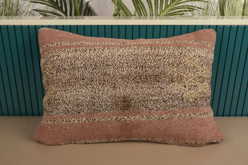 Striped Throw Gift Cushion Case, 40x60 cm Gray Pillowcase - 1