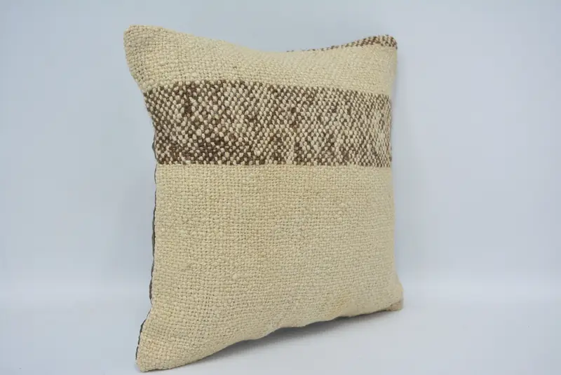 Geometric Embroidered Throw Pillow, 12x12 Inches Size Pillow - 3