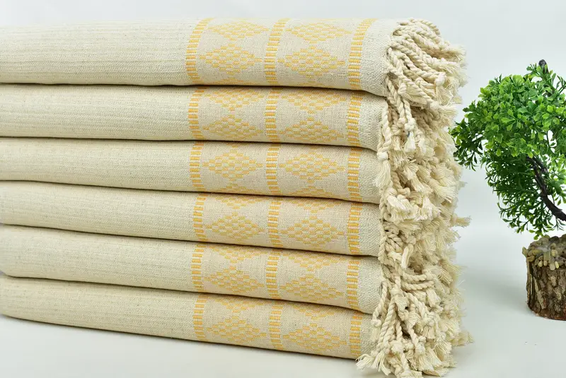 Gift For Her, Fringed Turkish towel for poolside, Monogram Turkish Towel, Bridal Gifts, Wedding Gift, Spa Towel, 70x36 Linen Kilim Design Towel - 3