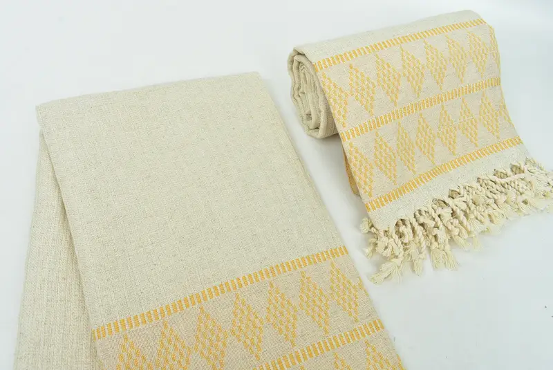 Gift For Her, Fringed Turkish towel for poolside, Monogram Turkish Towel, Bridal Gifts, Wedding Gift, Spa Towel, 70x36 Linen Kilim Design Towel - 7