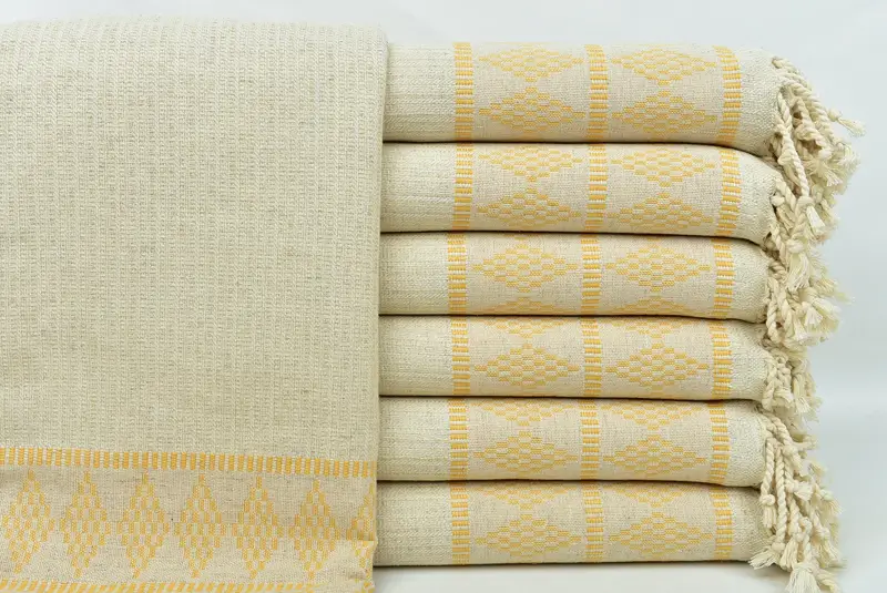 Gift For Her, Fringed Turkish towel for poolside, Monogram Turkish Towel, Bridal Gifts, Wedding Gift, Spa Towel, 70x36 Linen Kilim Design Towel - 1