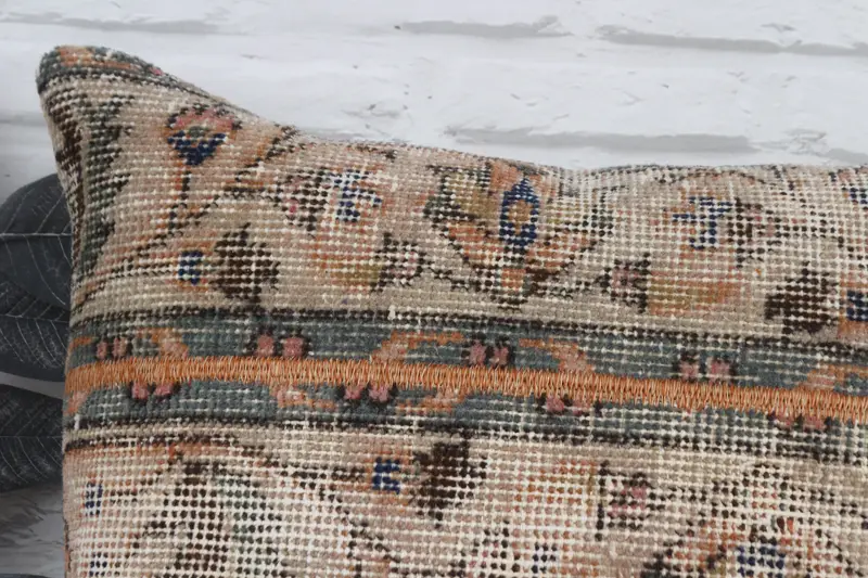 20x20 Beige Cushion, Vintage Kilim Pillow, Cushion, Accent Cushion, Vintage Pillow Case, Turkish Kilim Pillow, Vintage Kilim Throw Pillow - 2