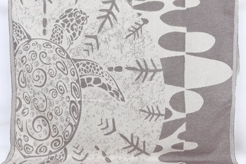 Memorial Gift Brown Cotton Towel, 40x71 Inches, Beach Towel