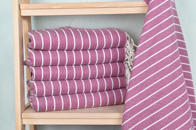 Hammam towel, Turkish beach towel with fringe, Best Friend Gift, 70x40 Cotton Striped Towel, Best Friend Gift Ideas, Bridal Shower Gift, Scarf Towel - 2