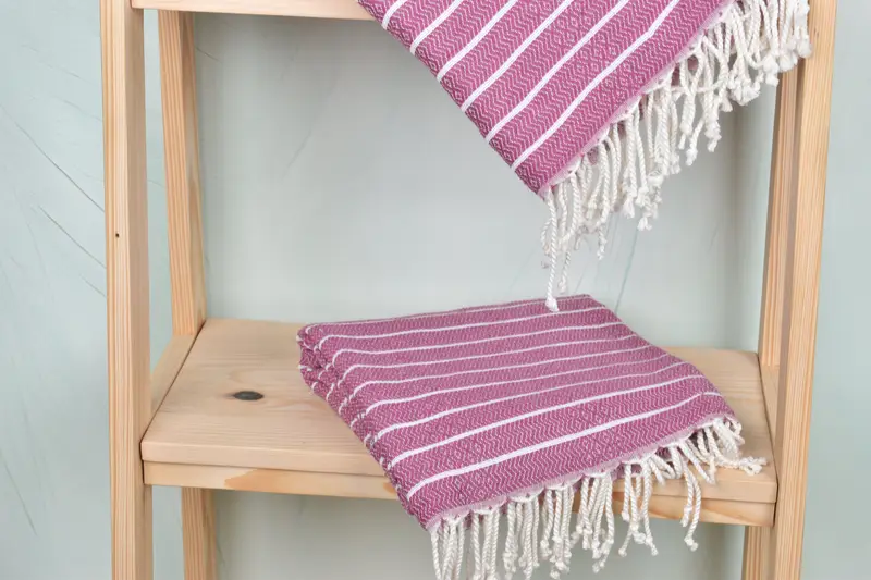 Hammam towel, Turkish beach towel with fringe, Best Friend Gift, 70x40 Cotton Striped Towel, Best Friend Gift Ideas, Bridal Shower Gift, Scarf Towel - 5