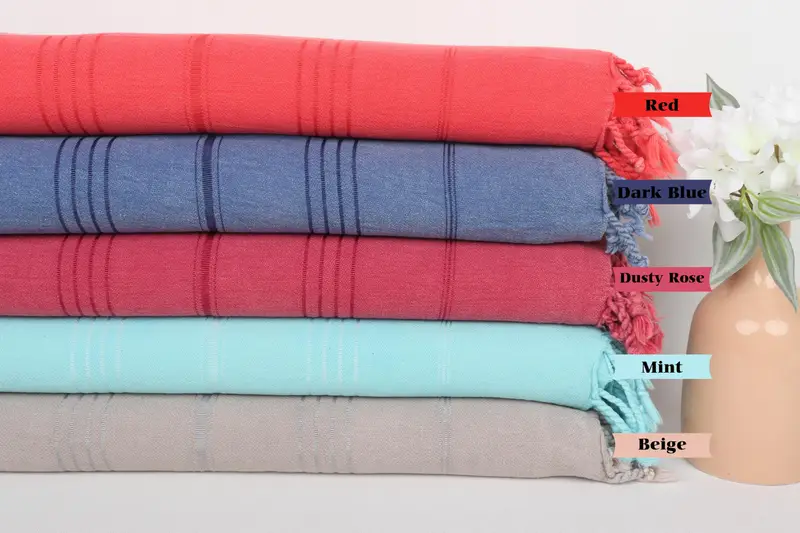 Best Friend Christmas Gift, Bachelorette Party Gifts, Turkish bath towel, 64x36 Cotton Striped Stonewashed Towel, Monogram Turkish Towel - 1