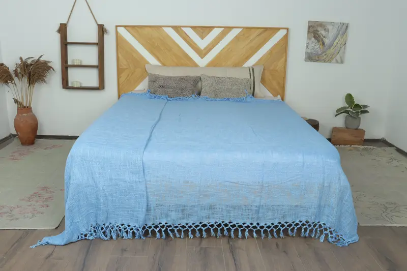 Tablecloth, Bachelor Party Favors, 80x56 Cotton Solid Towel, Beach Wedding Favor, Woven Throw Blanket, Organic Throw, Personalized Gifts - 1