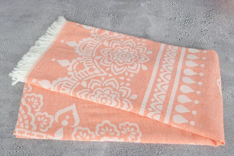Bridesmaid Gifts Personalized, Gifts For Him, Monogram Beach Towel, Yoga Towel, Bachelorette Party Decorations, 74x36 Cotton Floral Patterned Towel - 7