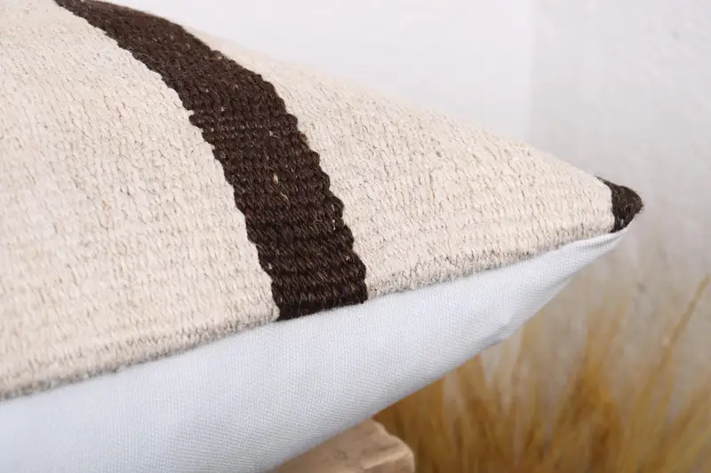 Shabby Chic Pillow Cover, Cushion, Kilim Rug Pillow, Vintage Kilim Throw Pillow, Vintage Pillow, 16x24 White Pillow Cover, Antique Pillows - 6