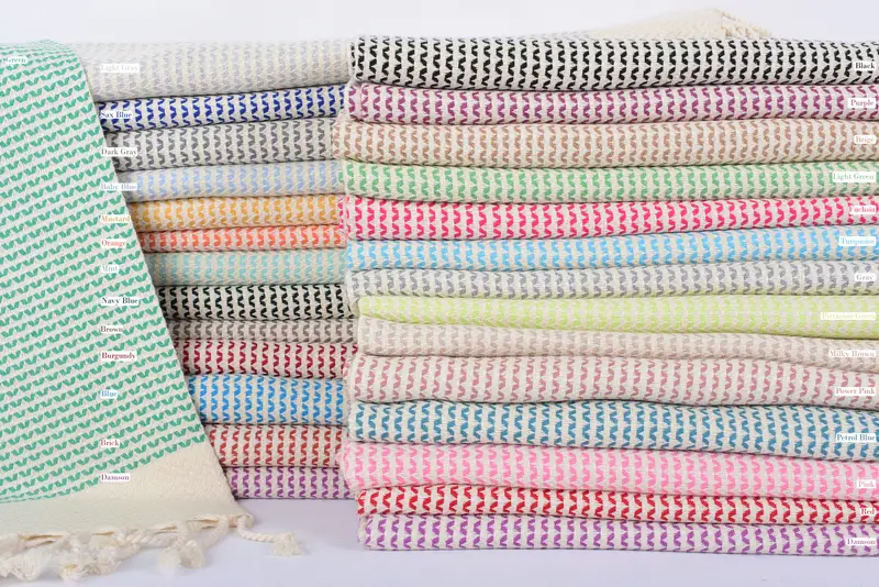 Personalized Turkish Kitchen Towel Blue Diamond, 40x20 Inches