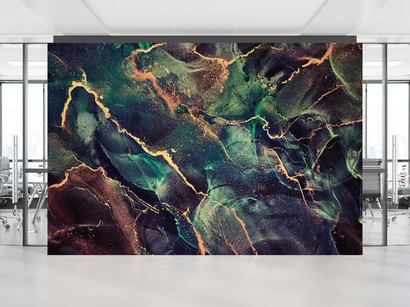 Çağdaş Mekanlar için Zarif Baskılı Lüks Mermer Duvar Kağıdı