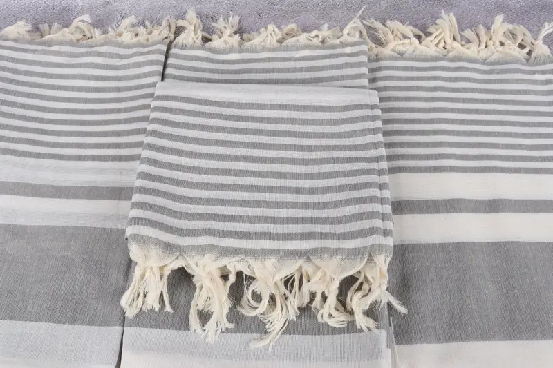 Bachelorette Party Favors, Embroidered Towel, 70x40 Cotton Striped Towel, Bridesmaid Gifts Personalized, Best Beach Towel, Girl Trip Party Favor - 4