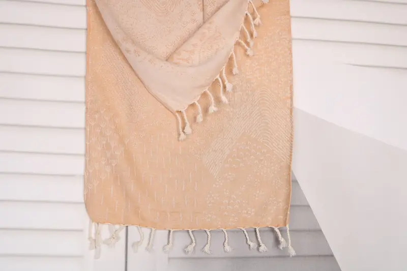 Bathroom Towels, Monogrammed Turkish Towel, Small Bath Towels, Turkish Hand Towel, 36x18 Cotton Mountain Design Towel, Bathroom Hand Towel - 1