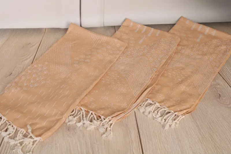Bathroom Towels, Monogrammed Turkish Towel, Small Bath Towels, Turkish Hand Towel, 36x18 Cotton Mountain Design Towel, Bathroom Hand Towel - 7