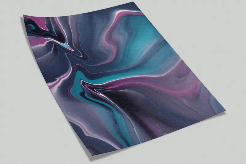 Benutzerdefiniertes Handypapier, modernes Wandgemälde, graues Wandmalerei, Handypapierschale und Stock, Papierwandkunst, rosa und blaue Kunstwerke, blaue Wanddekoration, - 5