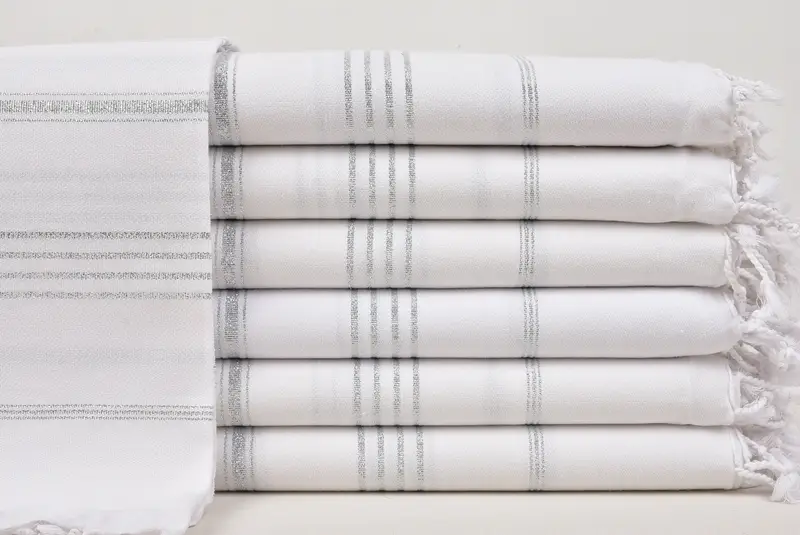 Custom Wedding Gift From Bridesmaid, Bridesmaid Gifts, 70x40 Cotton Striped Towel, Home Gift, Custom Wedding Gifts, Sand-resistant towel - 1