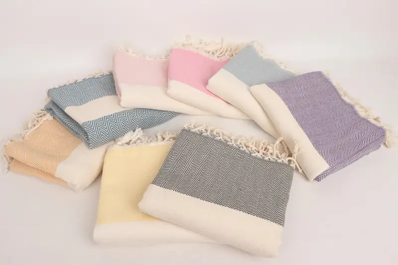 Beach Wedding Favor, Personalized Gifts, Merry Christmas Gifts, Thin towel, 70x40 Cotton Herringbone Towel, Bath towel, Summer Gift Ideas - 3