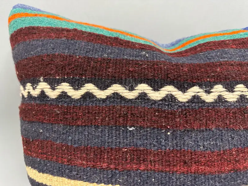 Vintage Kilim Pillow, Luxury Pillow Sham, Designer Throw Pillow Cover, Home Decor Pillow, Antique Pillows, 18x18 Brown Pillow, Cushion - 5